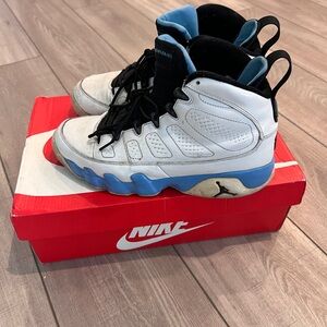 Nike Jordan ix 9 powder blue air shoes